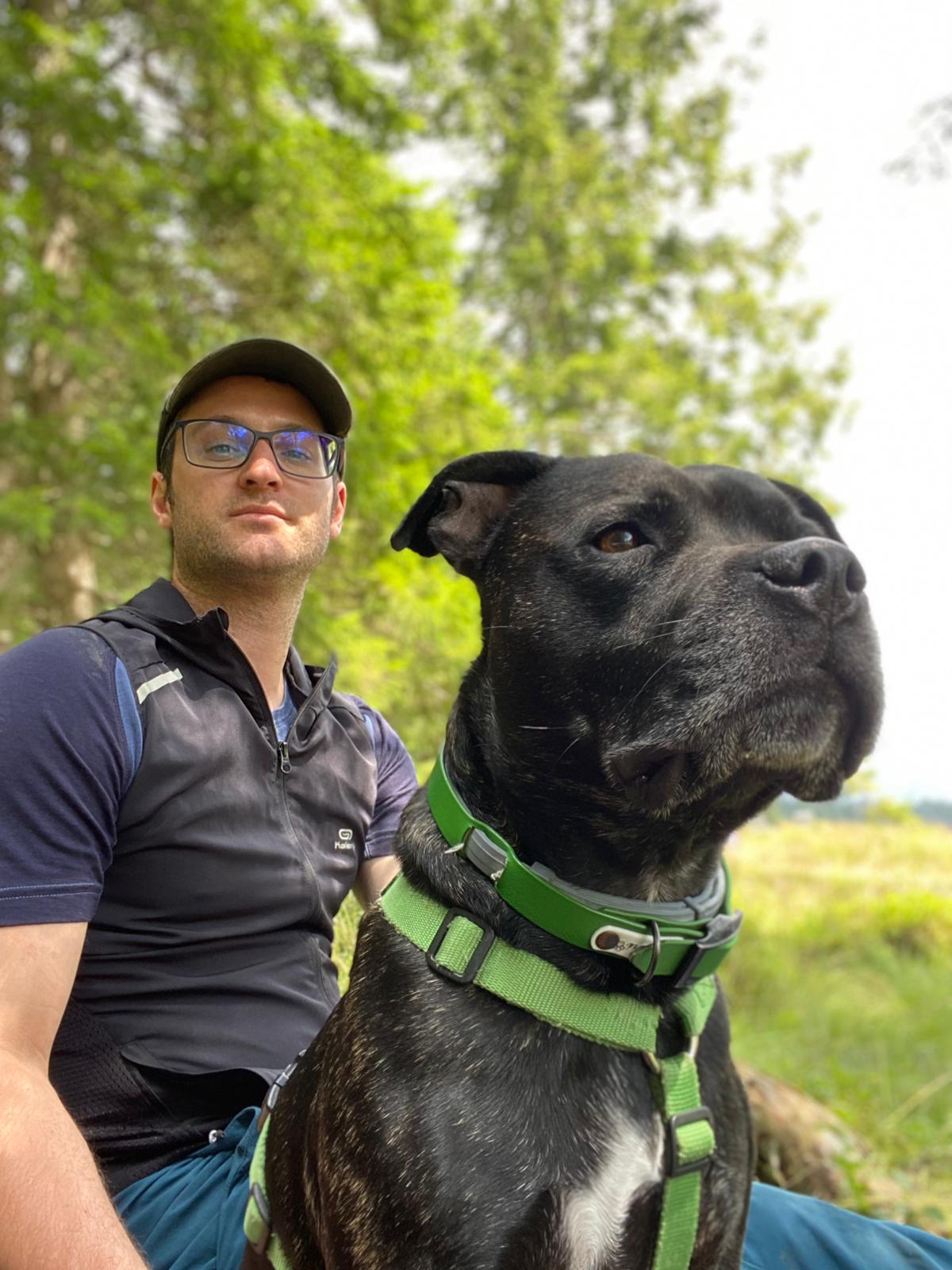Luca Neotti con il suo cane